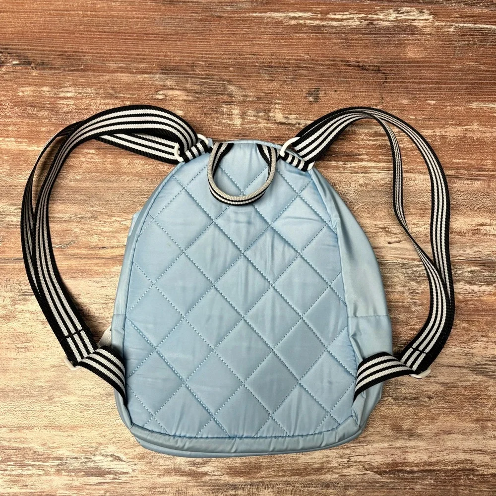VGUC Adidas Core Mini Backpack Y2K Preppy Baby Blue Zipper Purse Bag Tote - Picture 7 of 7
